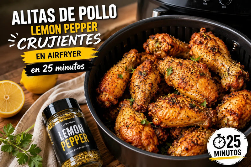 Alitas de Pollo en Air Fryer con Lemon Pepper: Crujientes en 25 Minutos - CosasDeCocineros