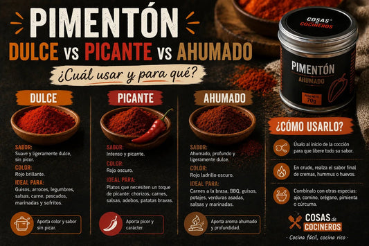 Pimentón Dulce vs Picante vs Ahumado: Diferencias y Cuál Elegir - CosasDeCocineros