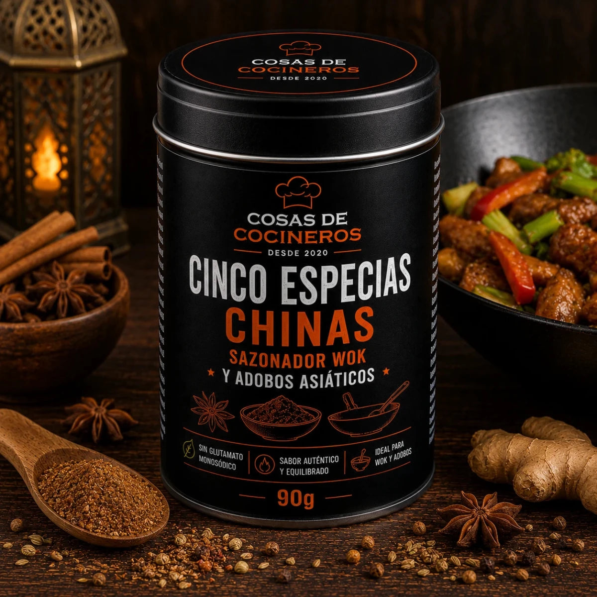 Cinco Especias Chinas 90g – Sazonador Wok y Adobos Asiáticos - CosasDeCocineros