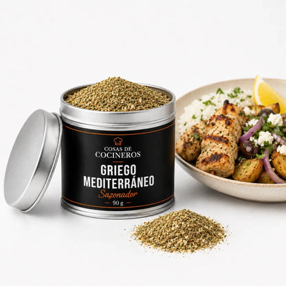 Griego Mediterráneo 90g – Sazonador Inspirado en la Cocina Griega - CosasDeCocineros