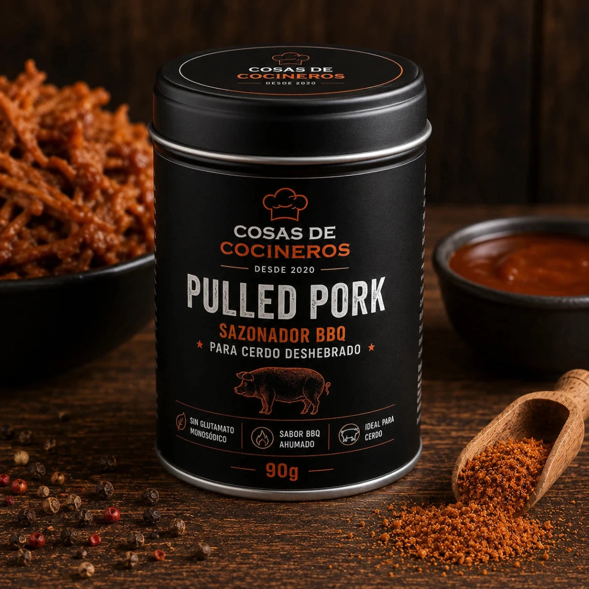 Pulled Pork 90g – Sazonador BBQ para Cerdo Deshebrado - CosasDeCocineros