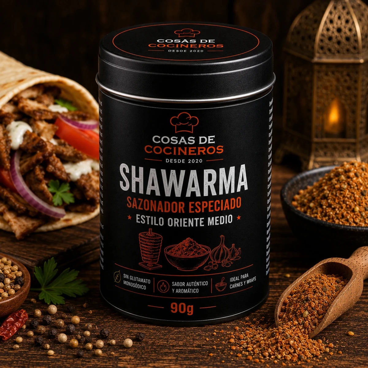 Shawarma 90g – Sazonador Especiado Estilo Oriente Medio - CosasDeCocineros