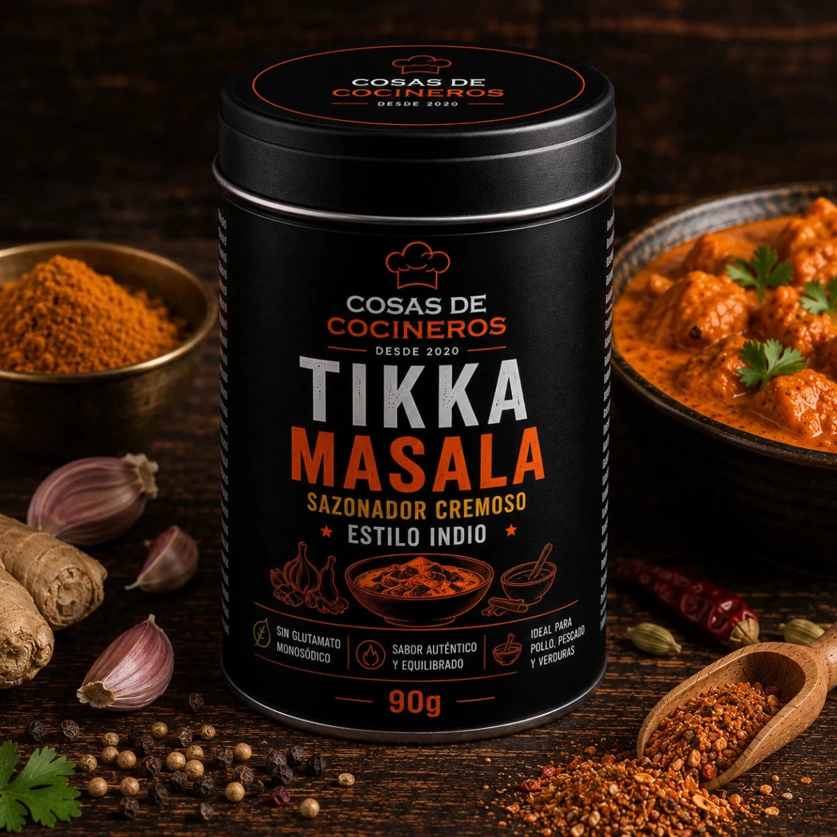 Tikka Masala 90g – Sazonador Cremoso Estilo Indio - CosasDeCocineros